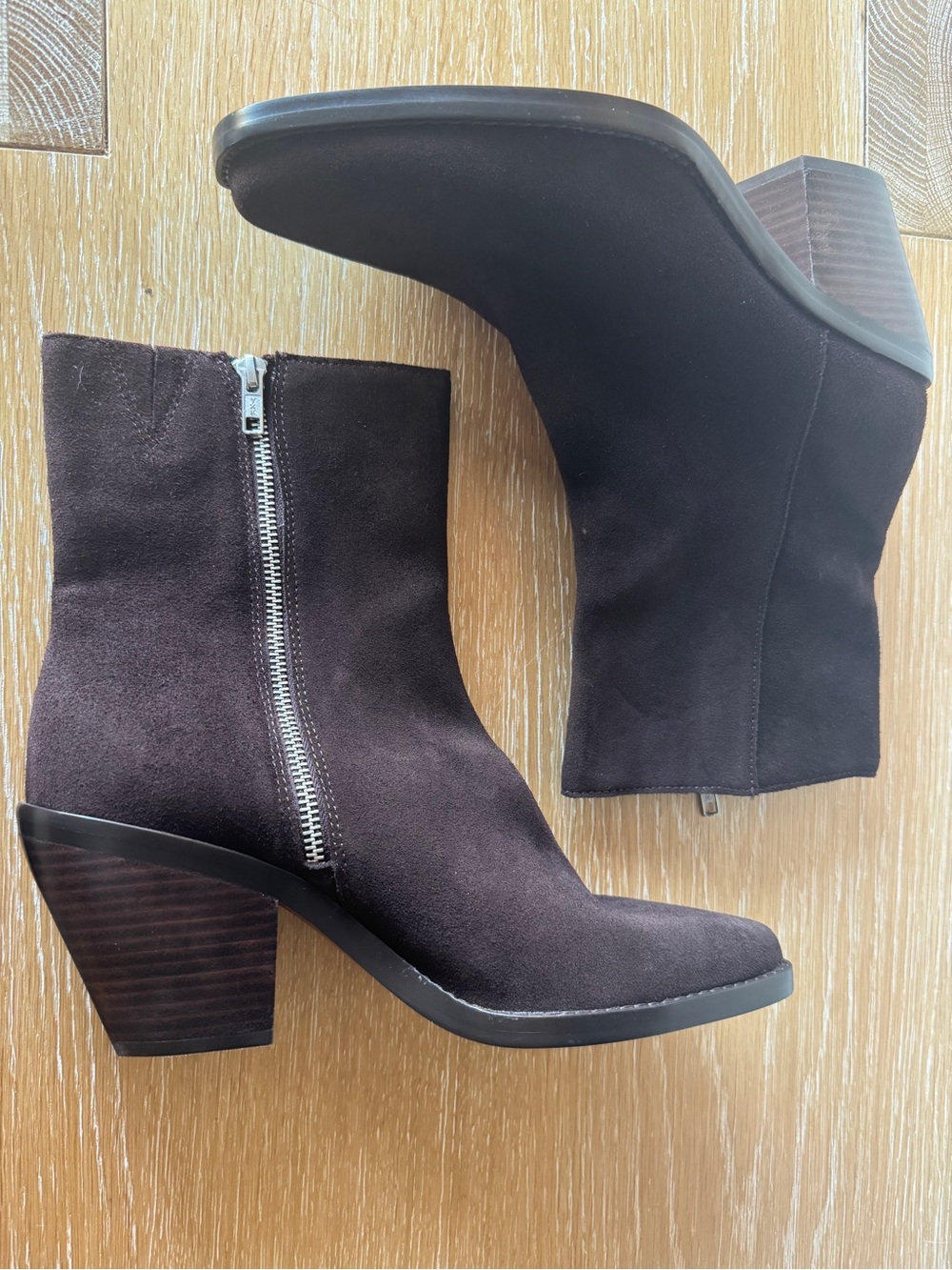 NWOB! MADEWELL Women’s The Idris Side-Zip Ankle Boot Coffee Bean Suede Size 10.5